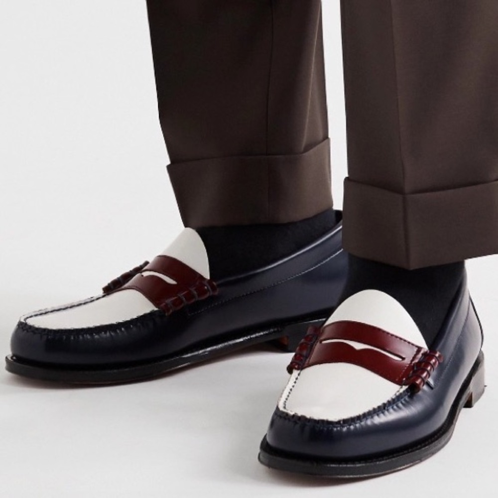 BASS WEEJUNS ORIGINALS COLORBLOCK LOAFER SIZE MENS 5 WOMENS SIZE 7